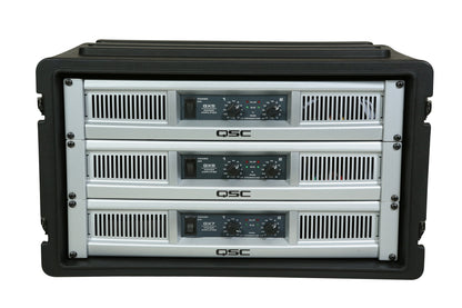 6U Shallow Roto Rack with Steel rails front back, 10.5 deep rail-to-rail