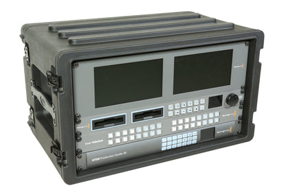 6U Shallow Roto Rack with Steel rails front back, 10.5 deep rail-to-rail