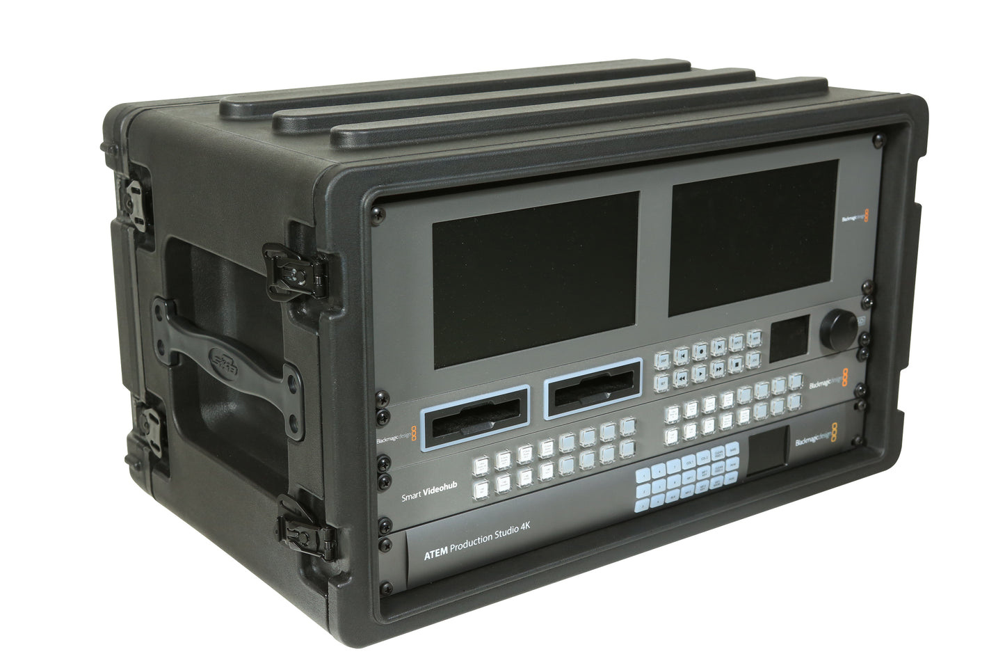 6U Shallow Roto Rack with Steel rails front back, 10.5 deep rail-to-rail