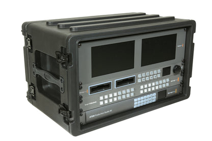 6U Shallow Roto Rack with Steel rails front back, 10.5 deep rail-to-rail