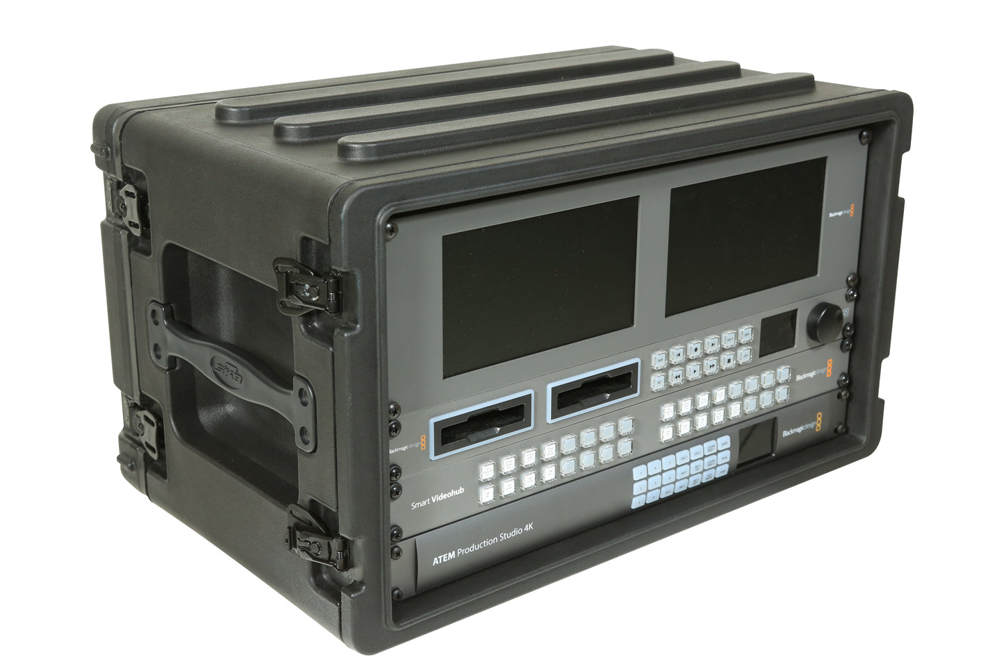6U Shallow Roto Rack with Steel rails front back, 10.5 deep rail-to-rail