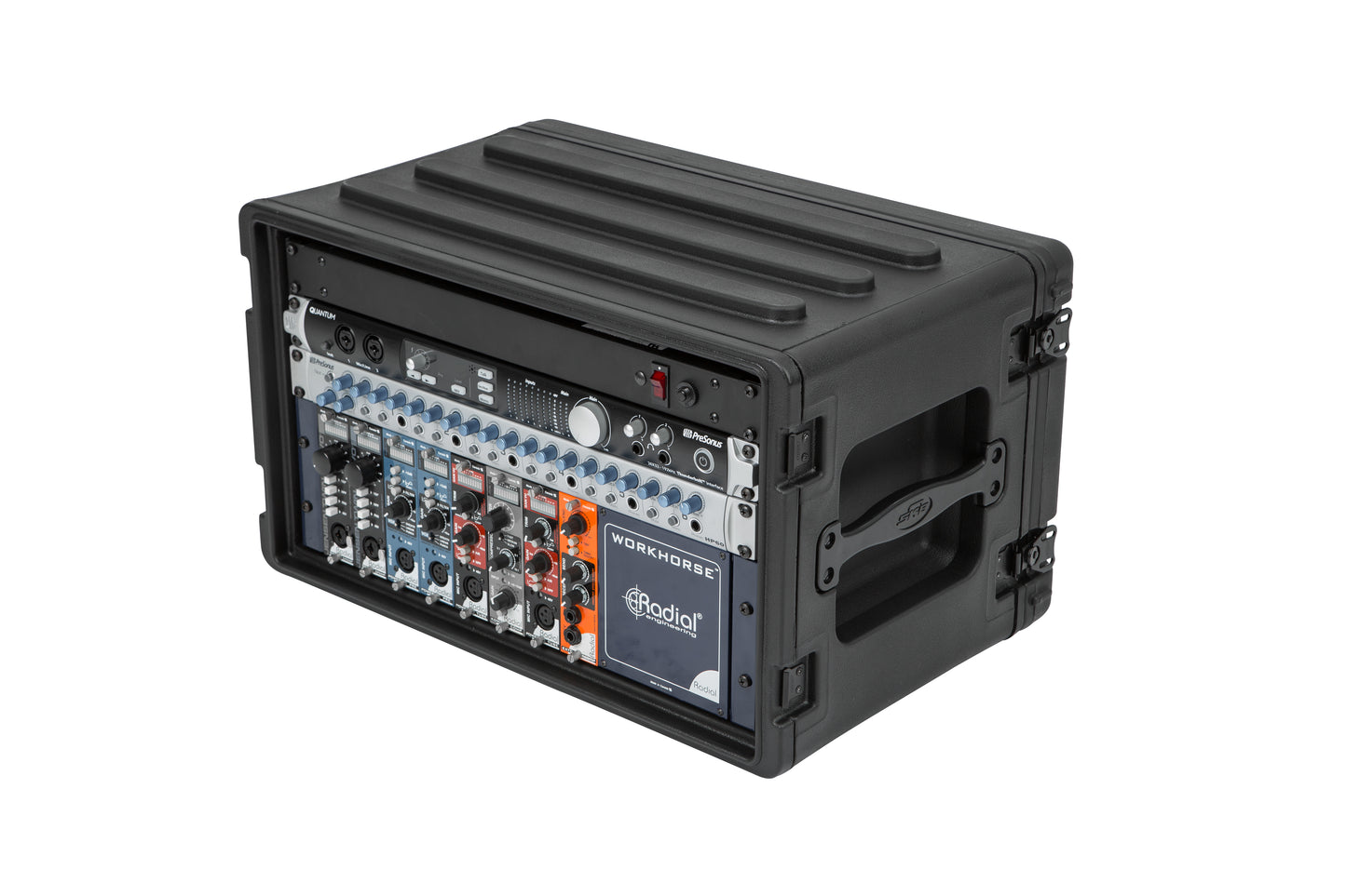 6U Shallow Roto Rack with Steel rails front back, 10.5 deep rail-to-rail