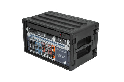 6U Shallow Roto Rack with Steel rails front back, 10.5 deep rail-to-rail