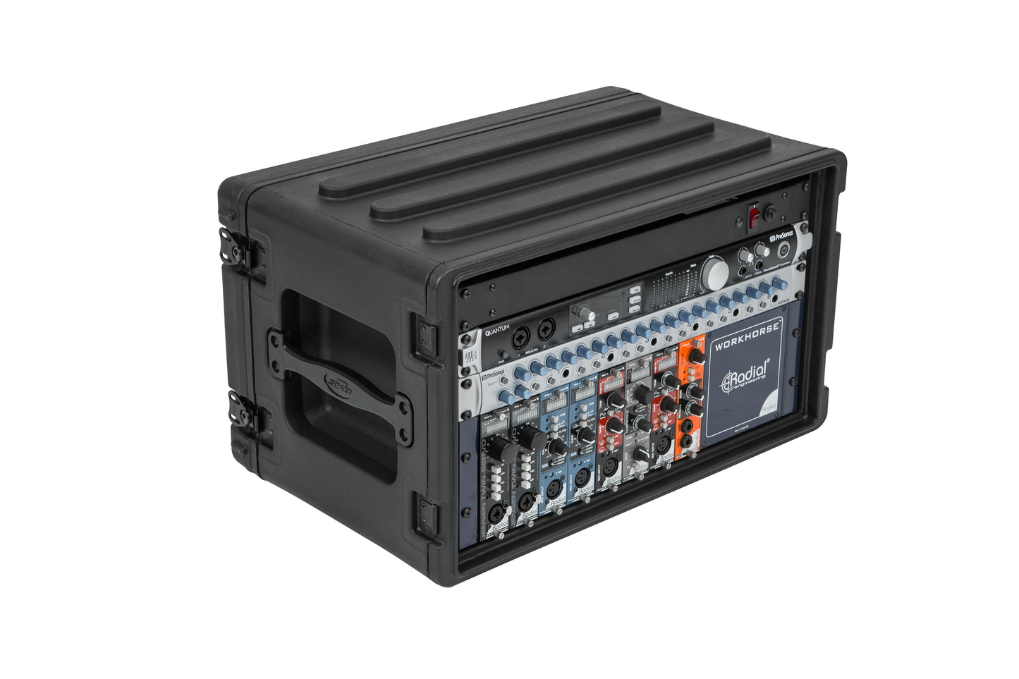 6U Shallow Roto Rack with Steel rails front back, 10.5 deep rail-to-rail