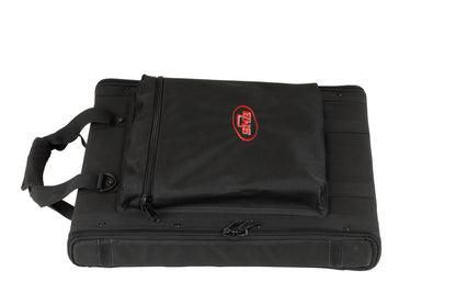 1U Soft Rack Case, Steel Rails, Heavy Duty zippers, outer pocket, Shoulder straps