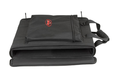 1U Soft Rack Case, Steel Rails, Heavy Duty zippers, outer pocket, Shoulder straps