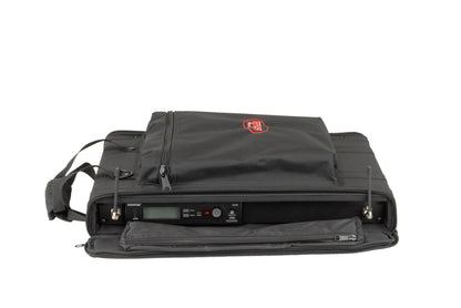 1U Soft Rack Case, Steel Rails, Heavy Duty zippers, outer pocket, Shoulder straps
