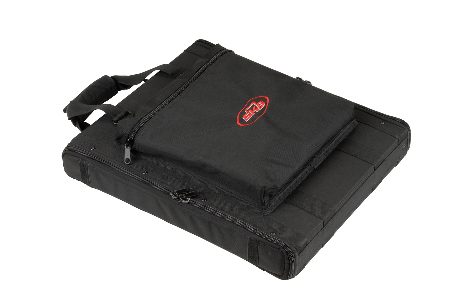 1U Soft Rack Case, Steel Rails, Heavy Duty zippers, outer pocket, Shoulder straps