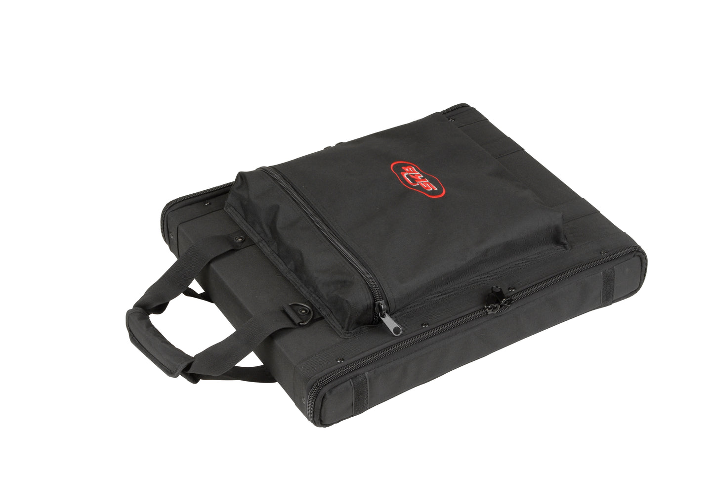 1U Soft Rack Case, Steel Rails, Heavy Duty zippers, outer pocket, Shoulder straps