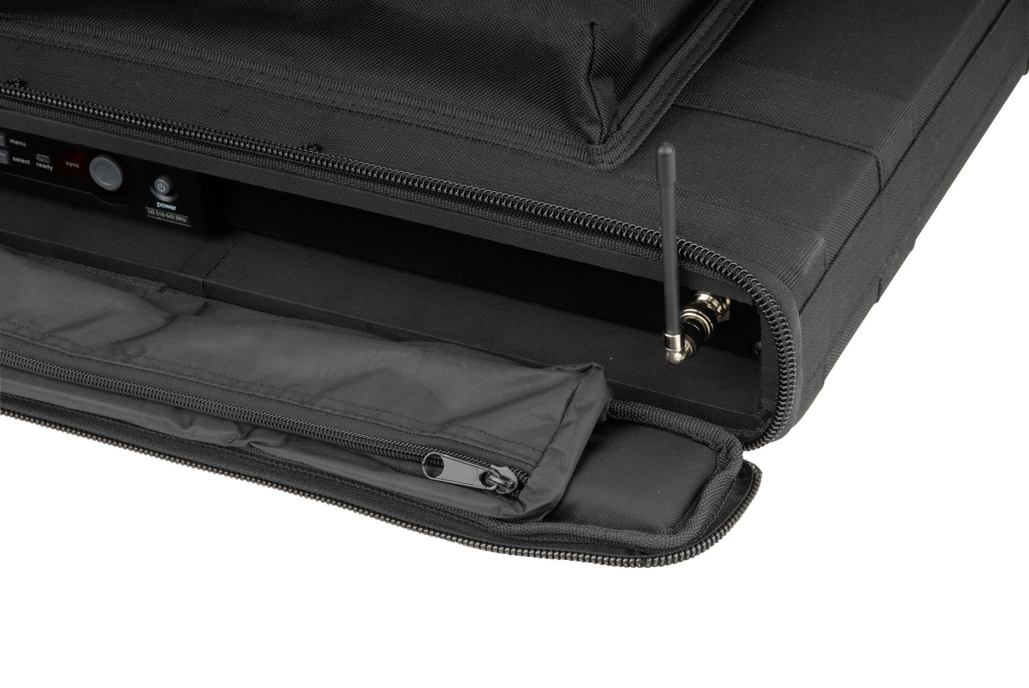 1U Soft Rack Case, Steel Rails, Heavy Duty zippers, outer pocket, Shoulder straps