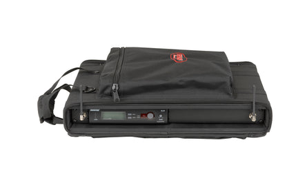 1U Soft Rack Case, Steel Rails, Heavy Duty zippers, outer pocket, Shoulder straps