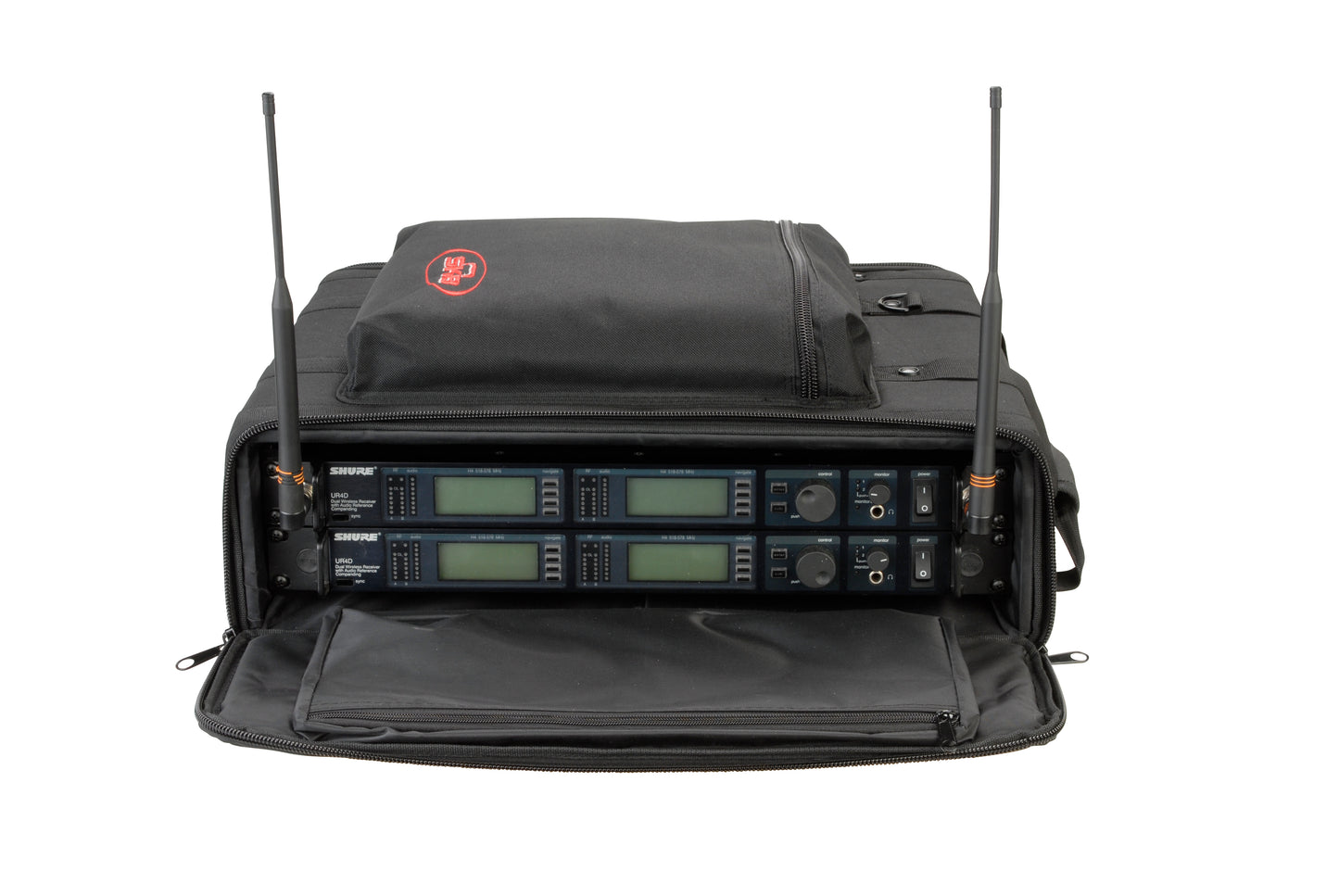 2U Soft Rack Case, Steel Rails, Heavy Duty zippers, outer pocket, Shoulder straps
