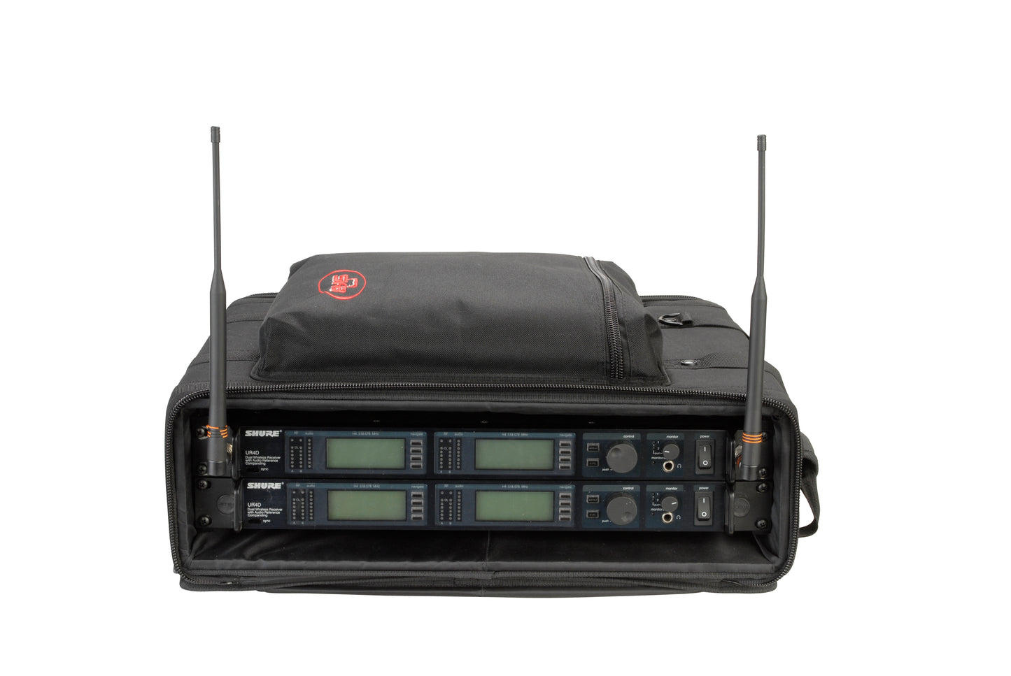 2U Soft Rack Case, Steel Rails, Heavy Duty zippers, outer pocket, Shoulder straps