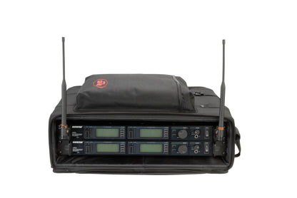 2U Soft Rack Case, Steel Rails, Heavy Duty zippers, outer pocket, Shoulder straps