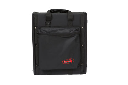 3U Soft Rack Case, Steel Rails, Heavy Duty zippers, outer pocket, Shoulder straps