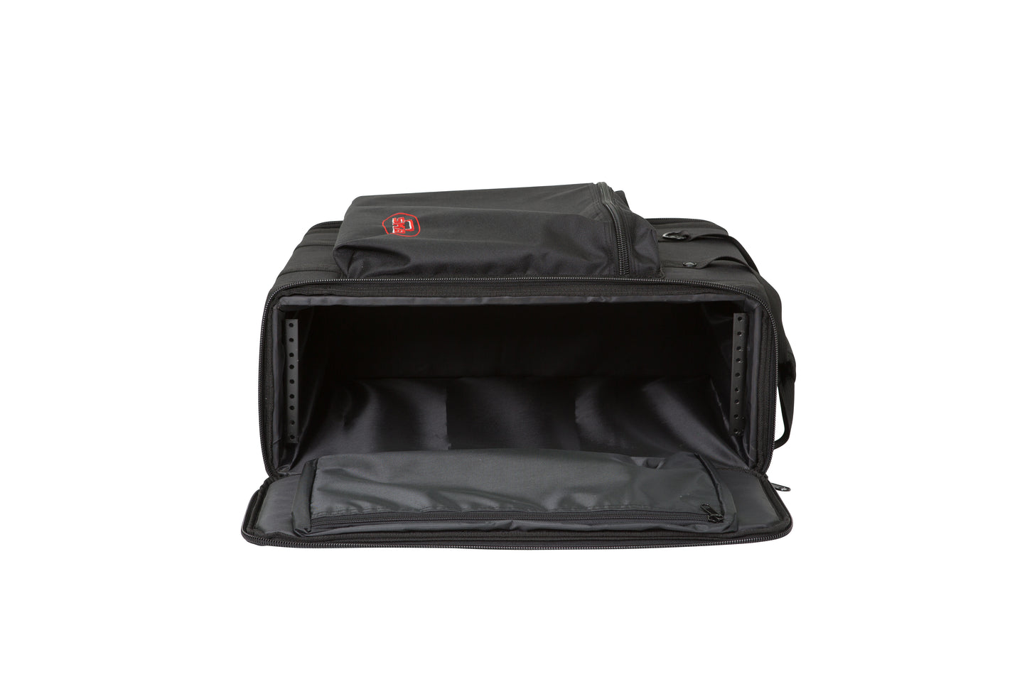 3U Soft Rack Case, Steel Rails, Heavy Duty zippers, outer pocket, Shoulder straps