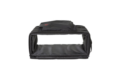 3U Soft Rack Case, Steel Rails, Heavy Duty zippers, outer pocket, Shoulder straps