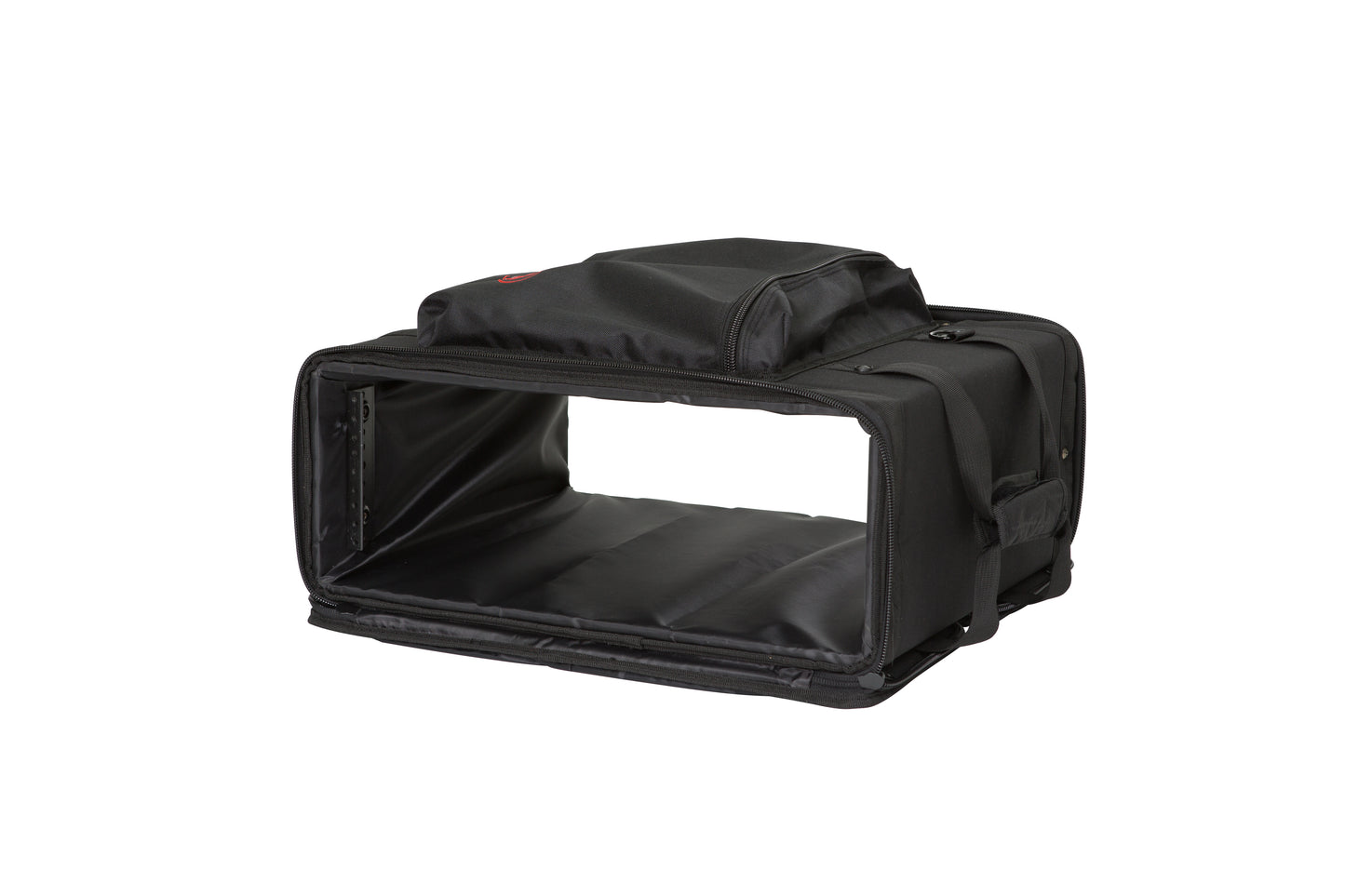 3U Soft Rack Case, Steel Rails, Heavy Duty zippers, outer pocket, Shoulder straps
