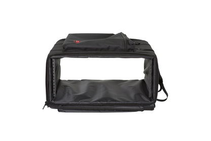 4U Soft Rack Case, Steel Rails, Heavy Duty zippers, outer pocket, Shoulder straps