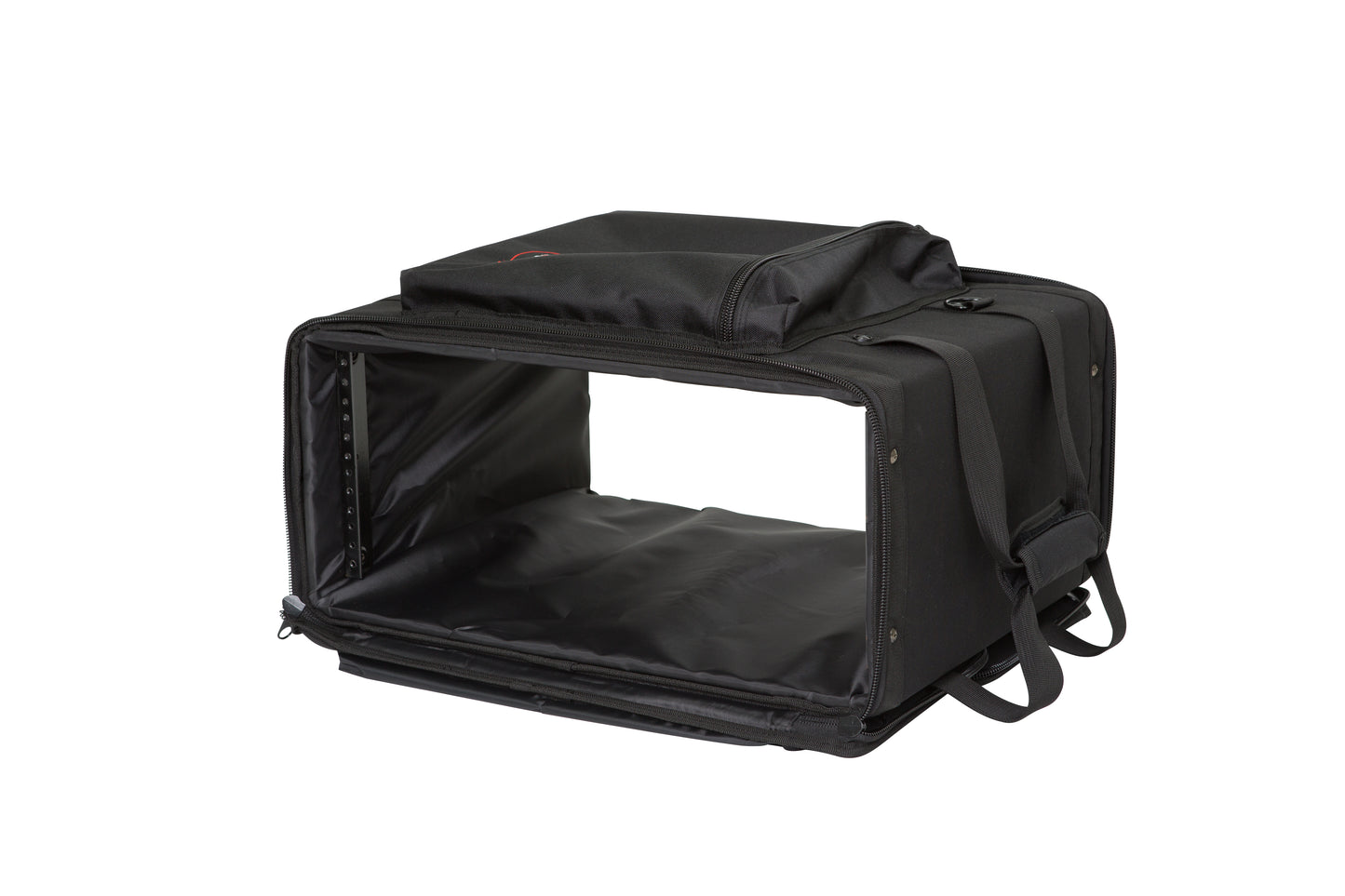 4U Soft Rack Case, Steel Rails, Heavy Duty zippers, outer pocket, Shoulder straps