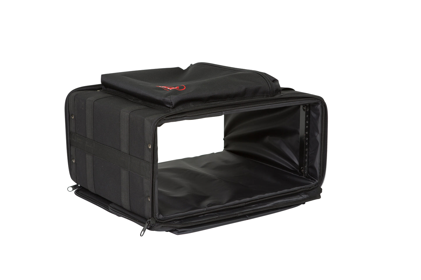 4U Soft Rack Case, Steel Rails, Heavy Duty zippers, outer pocket, Shoulder straps