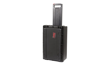 Injection Mold Laptop 2U Rack with wheels and pull handle
