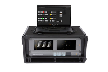Injection Mold Laptop 4U Rack with wheels and pull handle
