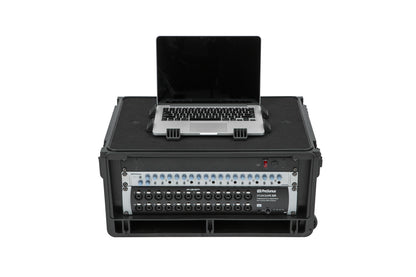 Injection Mold Laptop 4U Rack with wheels and pull handle