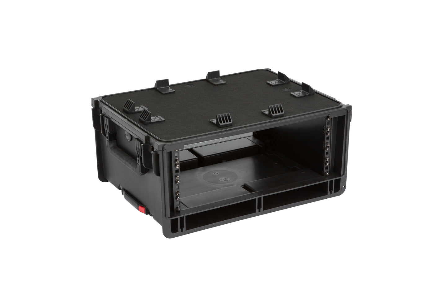 Injection Mold Laptop 4U Rack with wheels and pull handle