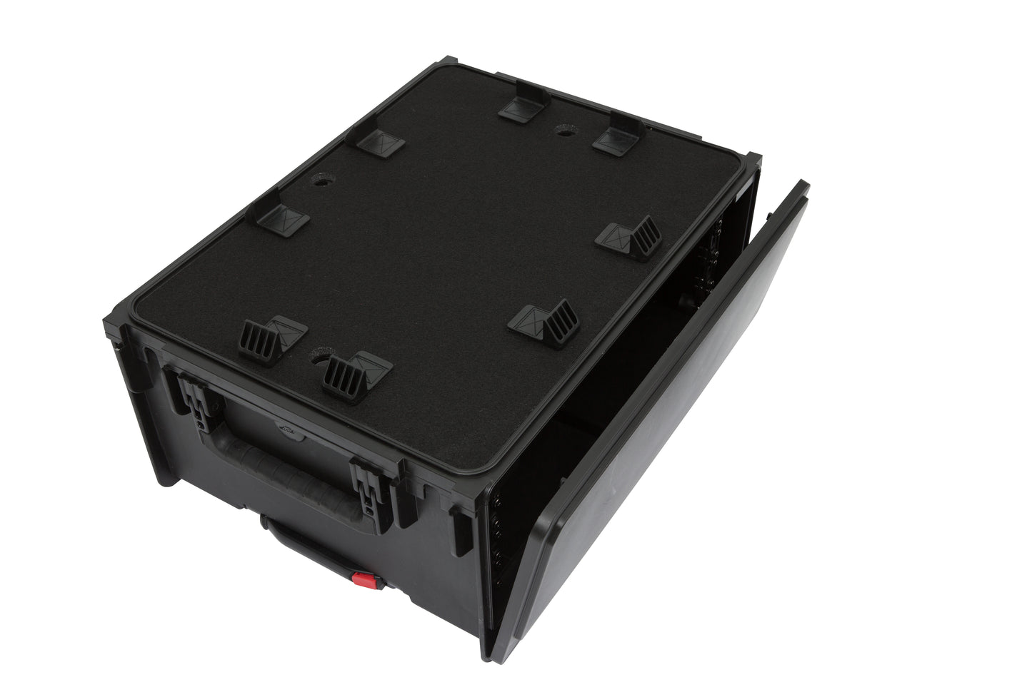 Injection Mold Laptop 4U Rack with wheels and pull handle