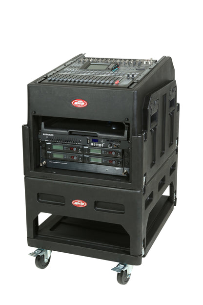 Mighty Gig Rig: 14U+ Top Rack, 6U Front Rack w rear rails, Built-in pedestal
