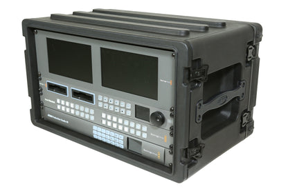 6U Shallow Roto Rack with Steel rails front back, 10.5 deep rail-to-rail