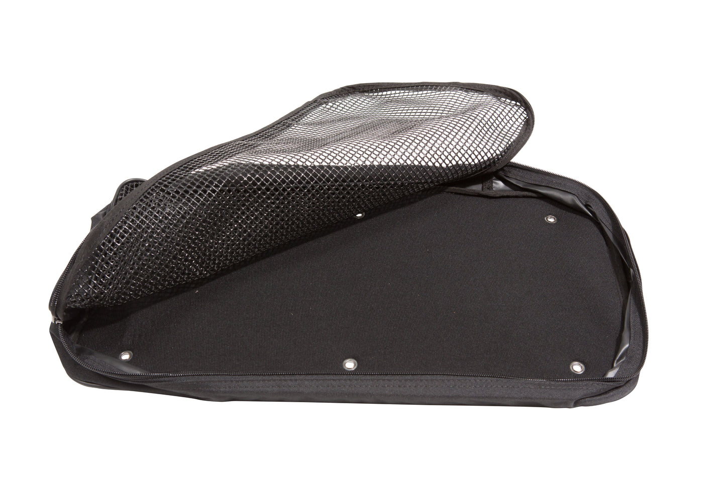 Small accessory pocket 20 x 10 x 3 with hardware to attach to case lids