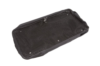 Small accessory pocket 20 x 10 x 3 with hardware to attach to case lids