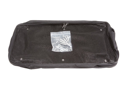 Small accessory pocket 20 x 10 x 3 with hardware to attach to case lids