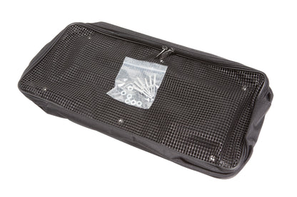 Small accessory pocket 20 x 10 x 3 with hardware to attach to case lids