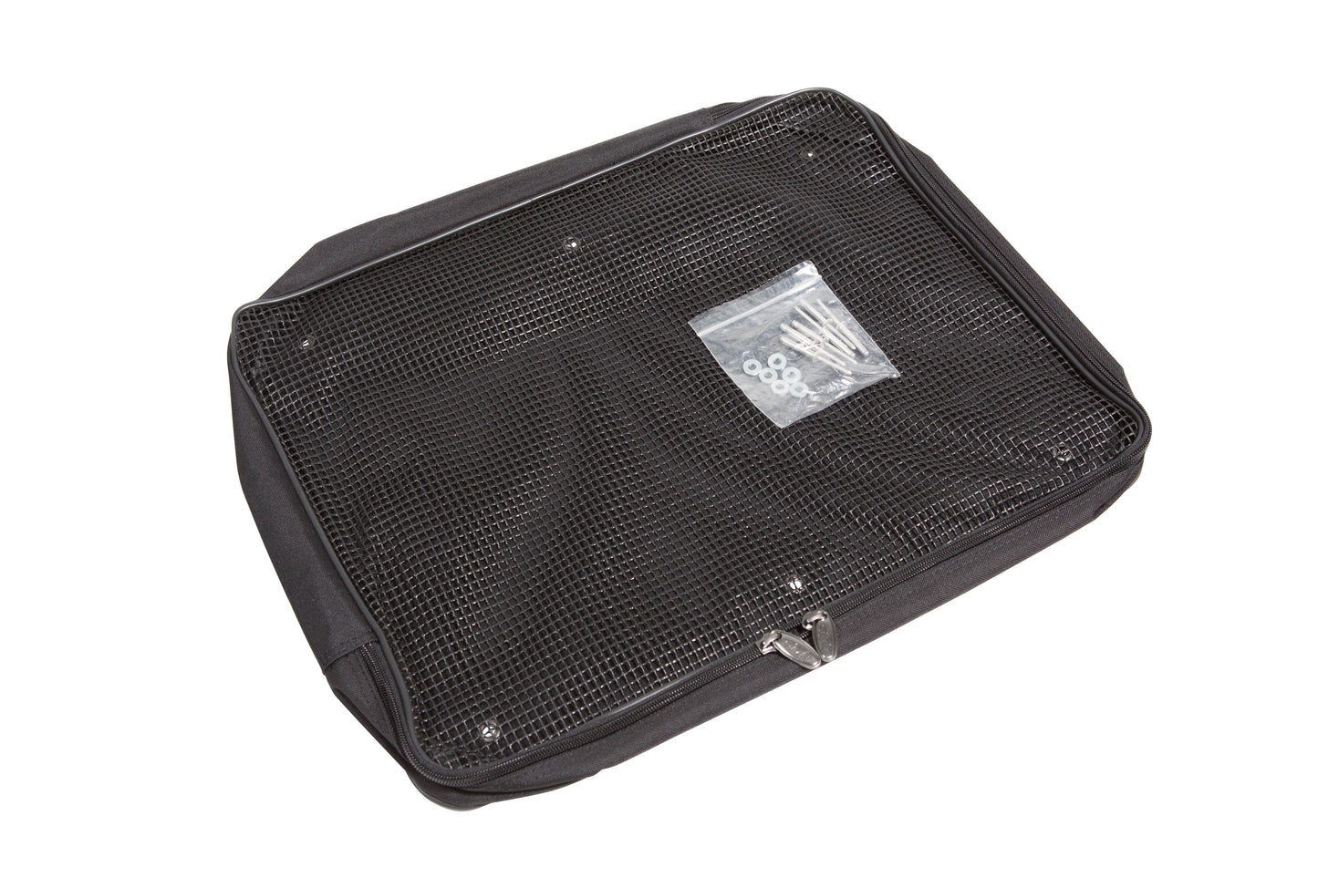 Large accessory pocket 20 x 15.5 x 3 with hardware to attach to case lids