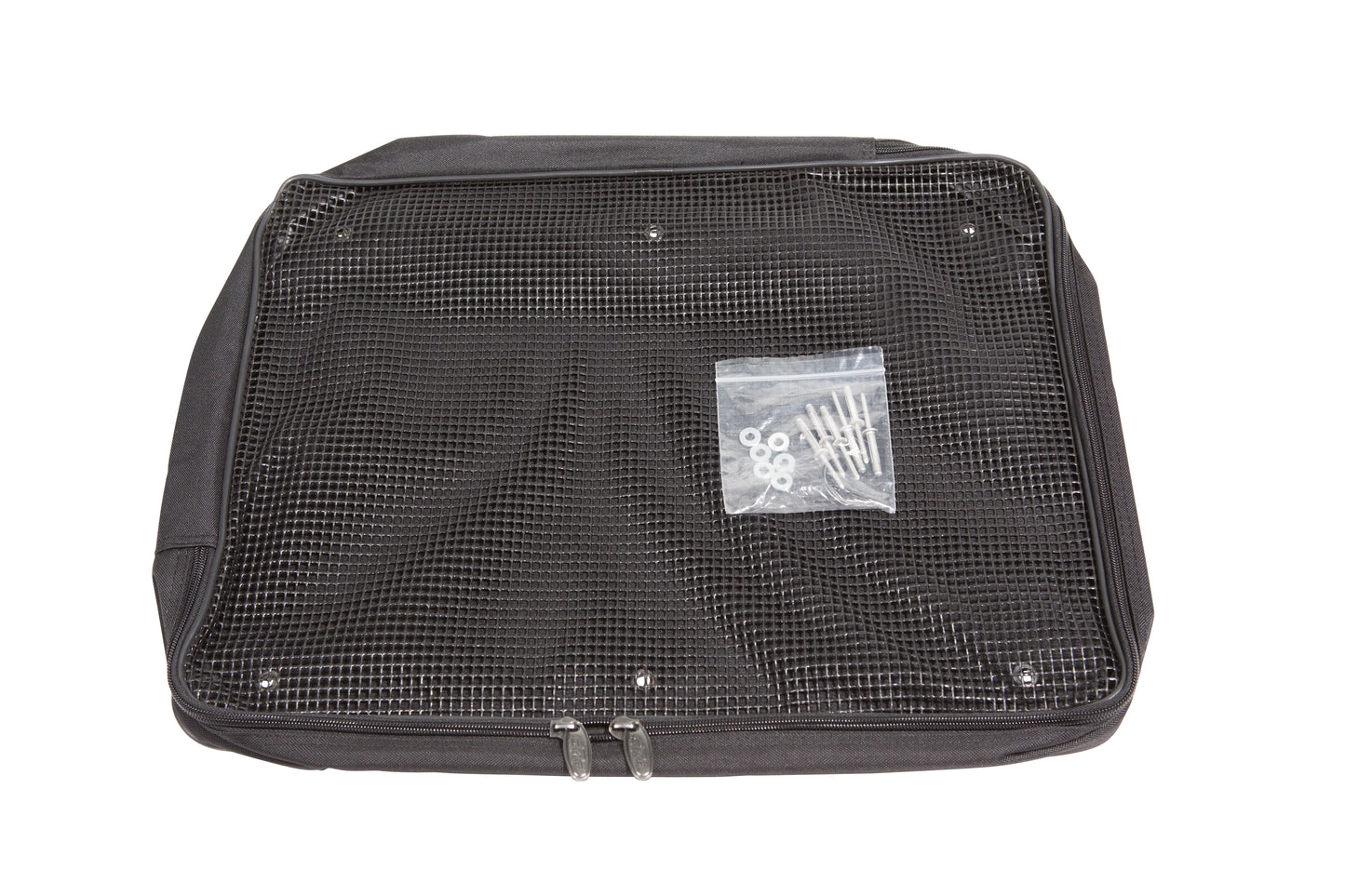 Large accessory pocket 20 x 15.5 x 3 with hardware to attach to case lids
