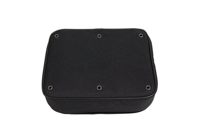 Caster accessory bag with compartments 12 x 9.5 x 3.5 with hardware