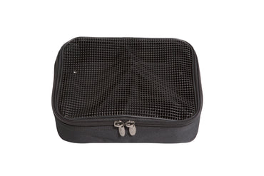 Caster accessory bag with compartments 12 x 9.5 x 3.5 with hardware
