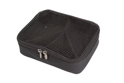 Caster accessory bag with compartments 12 x 9.5 x 3.5 with hardware