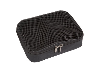 Caster accessory bag with compartments 12 x 9.5 x 3.5 with hardware