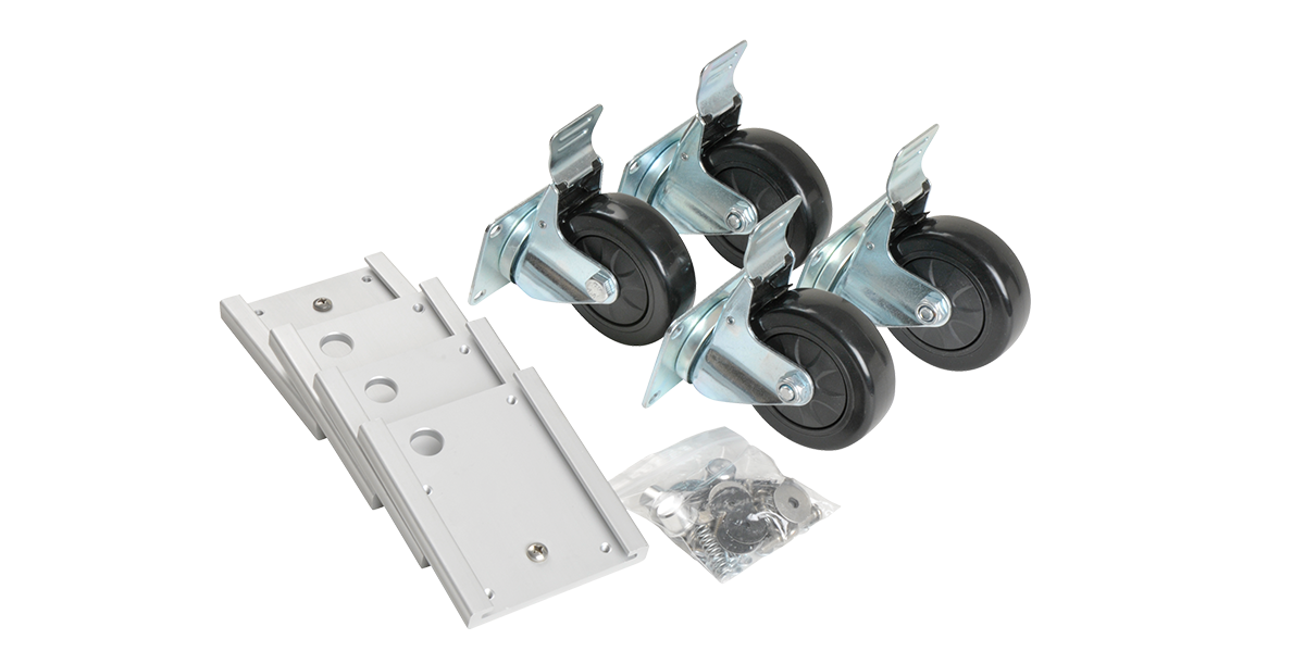 Caster plate and wheel kit for Mil-Standard