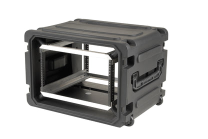 6U Shock Mount Rack, with wheels and handle