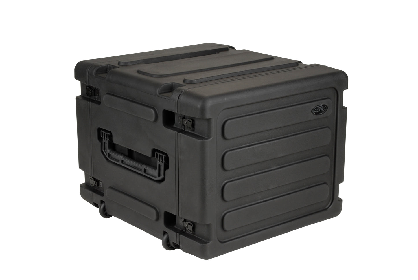 8U Shock Mount Rack, with wheels and handle