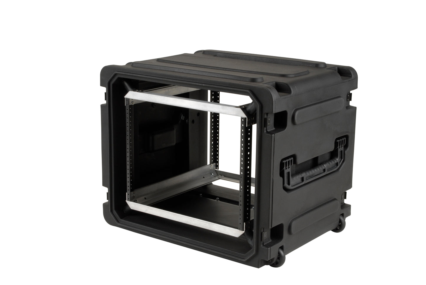 8U Shock Mount Rack, with wheels and handle