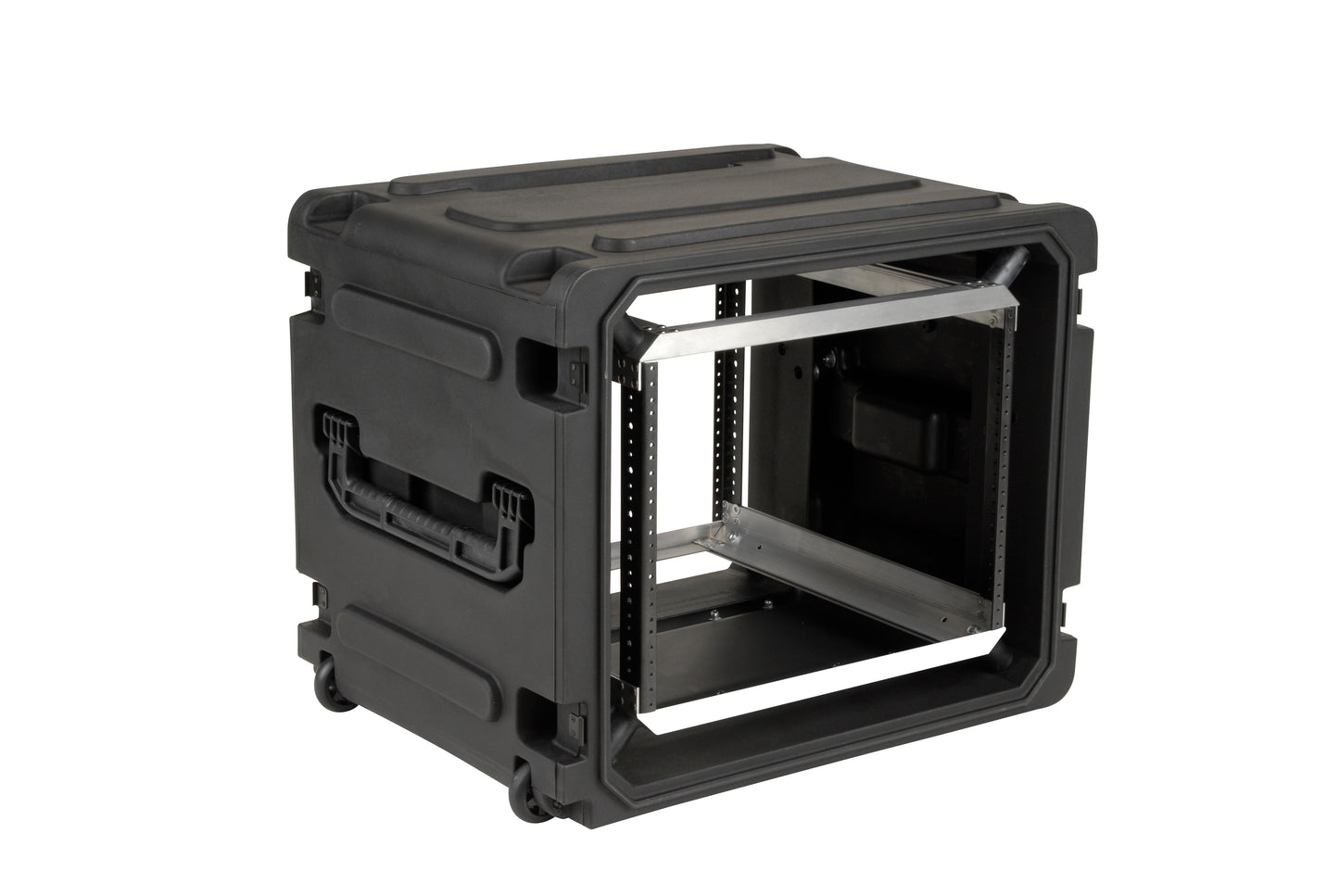 8U Shock Mount Rack, with wheels and handle
