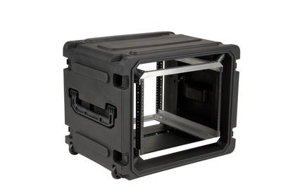 8U Shock Mount Rack, with wheels and handle
