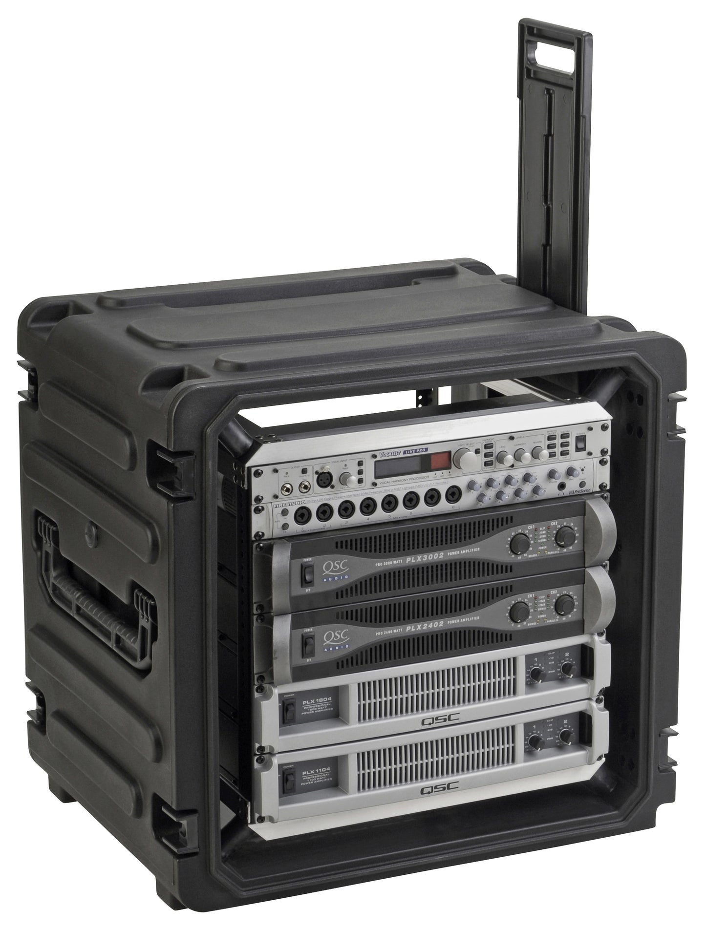 10U Shock Mount Rack, with wheels and handle