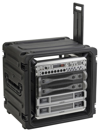 10U Shock Mount Rack, with wheels and handle